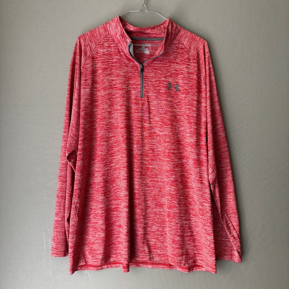 Under Armour sz 2XL red pullover‎ 2XL long sleeve golf shirt